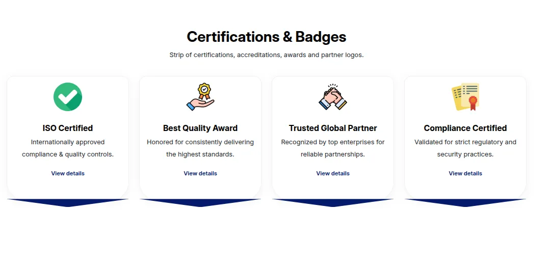 Certifications & Badges Strip