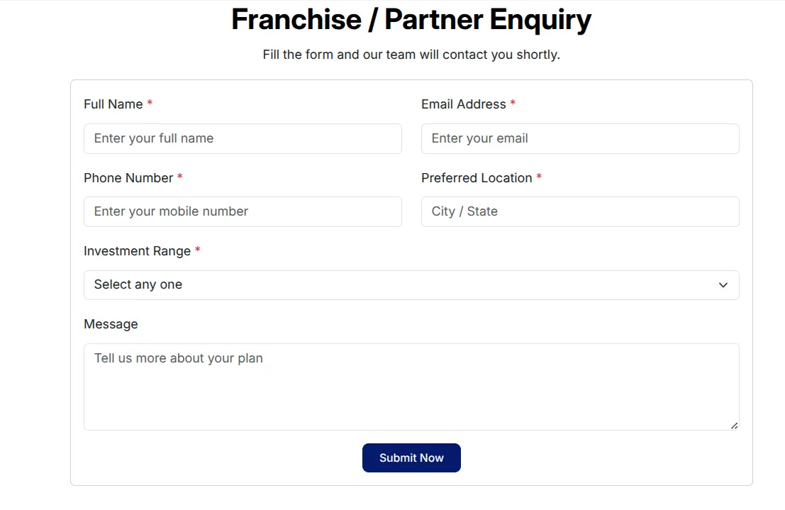 Franchise Enquiry